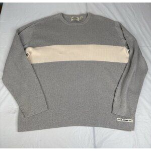 Vintage Polo Ralph Lauren Sweater Mens XXL Gray Rib Knit Pullover Made in Japan